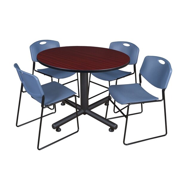 Kobe Kobe Round Table & Chair Set, Wood, Metal, Polypropylene Top TKB48RNDMH44BE - main